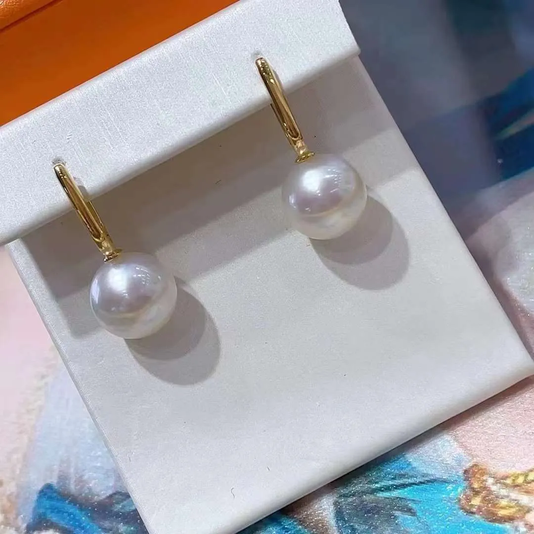 18K Gold Edison Pearls Drop Earrings - TS011