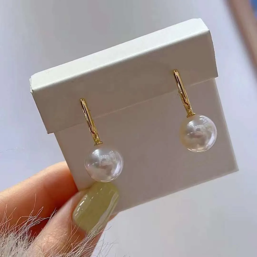 18K Gold Edison Pearls Drop Earrings - TS011