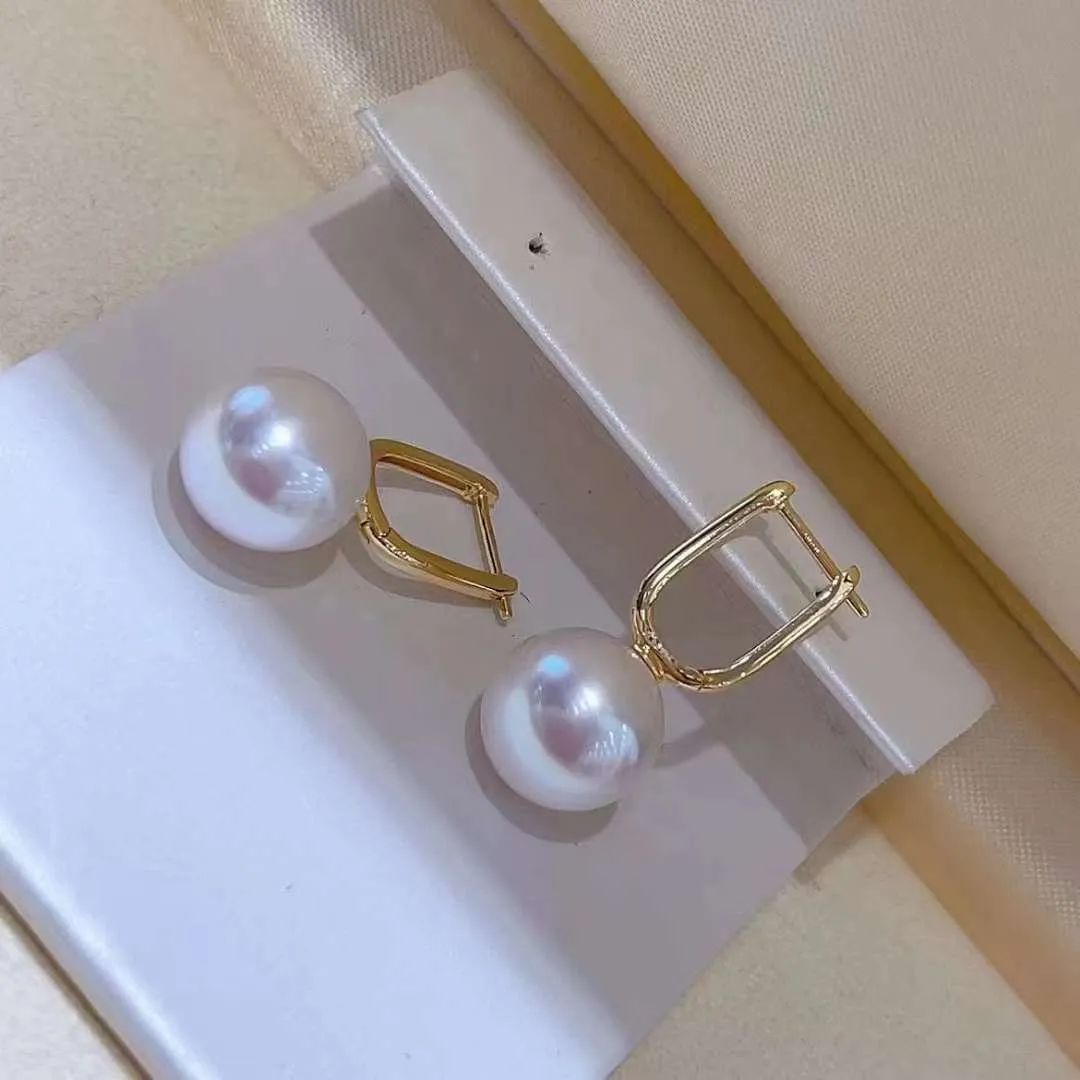 18K Gold Edison Pearls Drop Earrings - TS011
