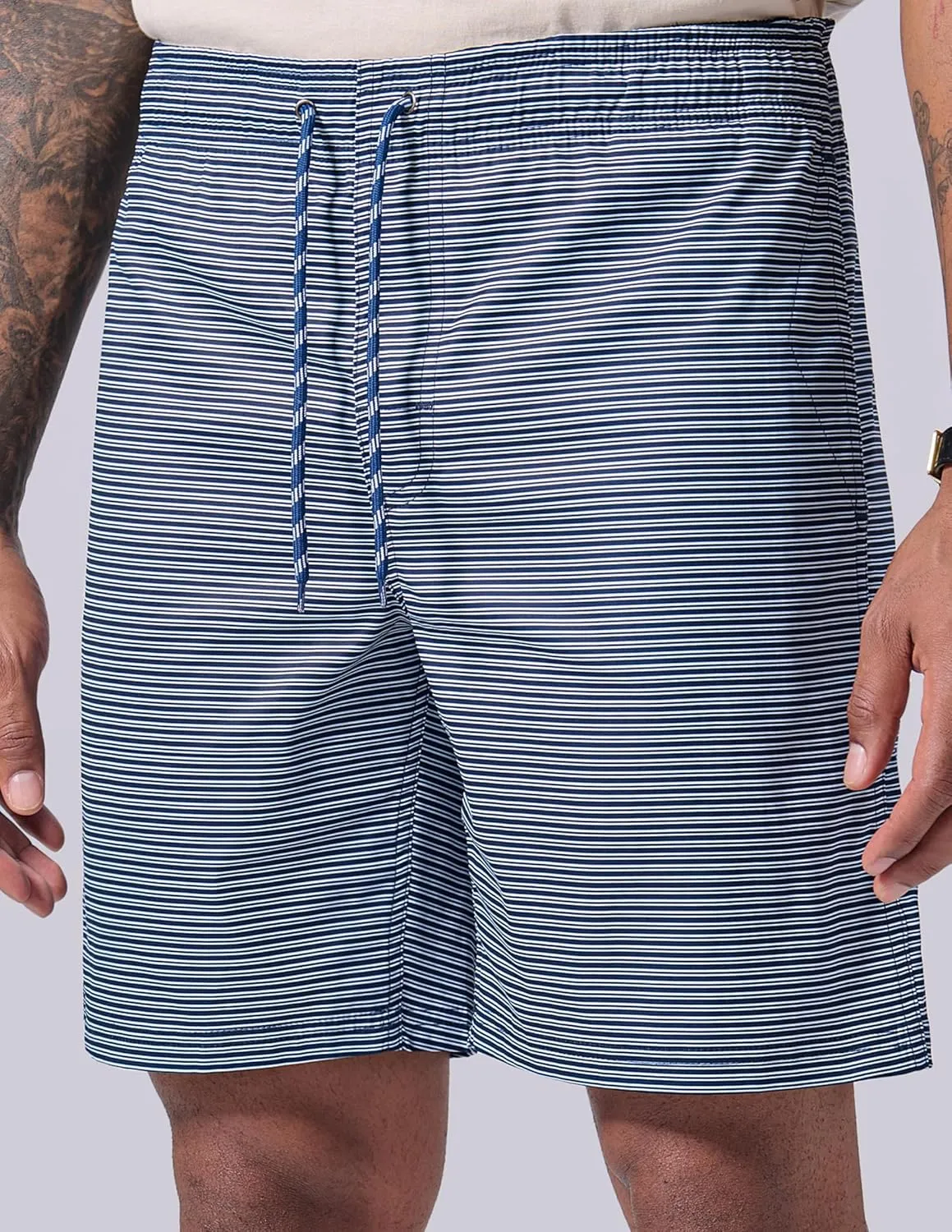 3 Pack Men's Relaxed Fit 8" Drawstring Walk Shorts with Pockets Midweight Woven Casual Wear