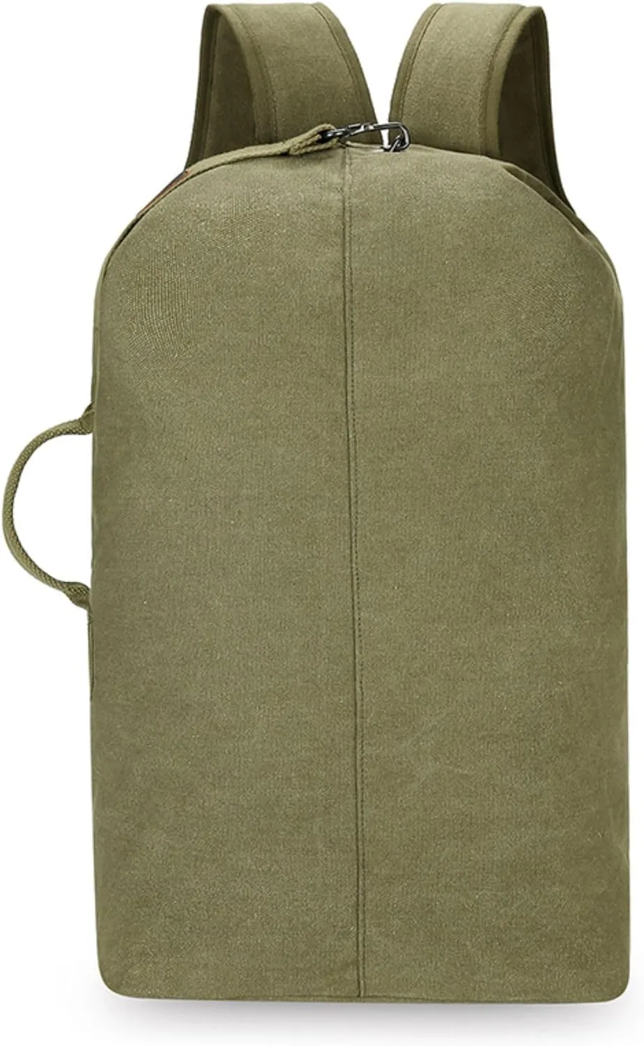 45L Travel Backpacks Canvas Bucket Bag Hiking Duffle Rucksack Outdoor Casual Daypacks Bag Backpack (Green)