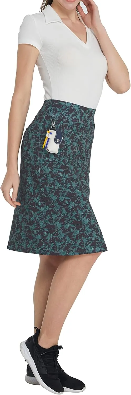 alvon Modest Golf Skirts for Women with Pockets Shorts Skorts Skirts Casual Tennis Skorts Sports High Waisted Elastic Running