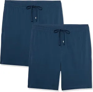 Amazon Essentials Men's 7" Cotton Knit Pajama Shorts, Pack of 2