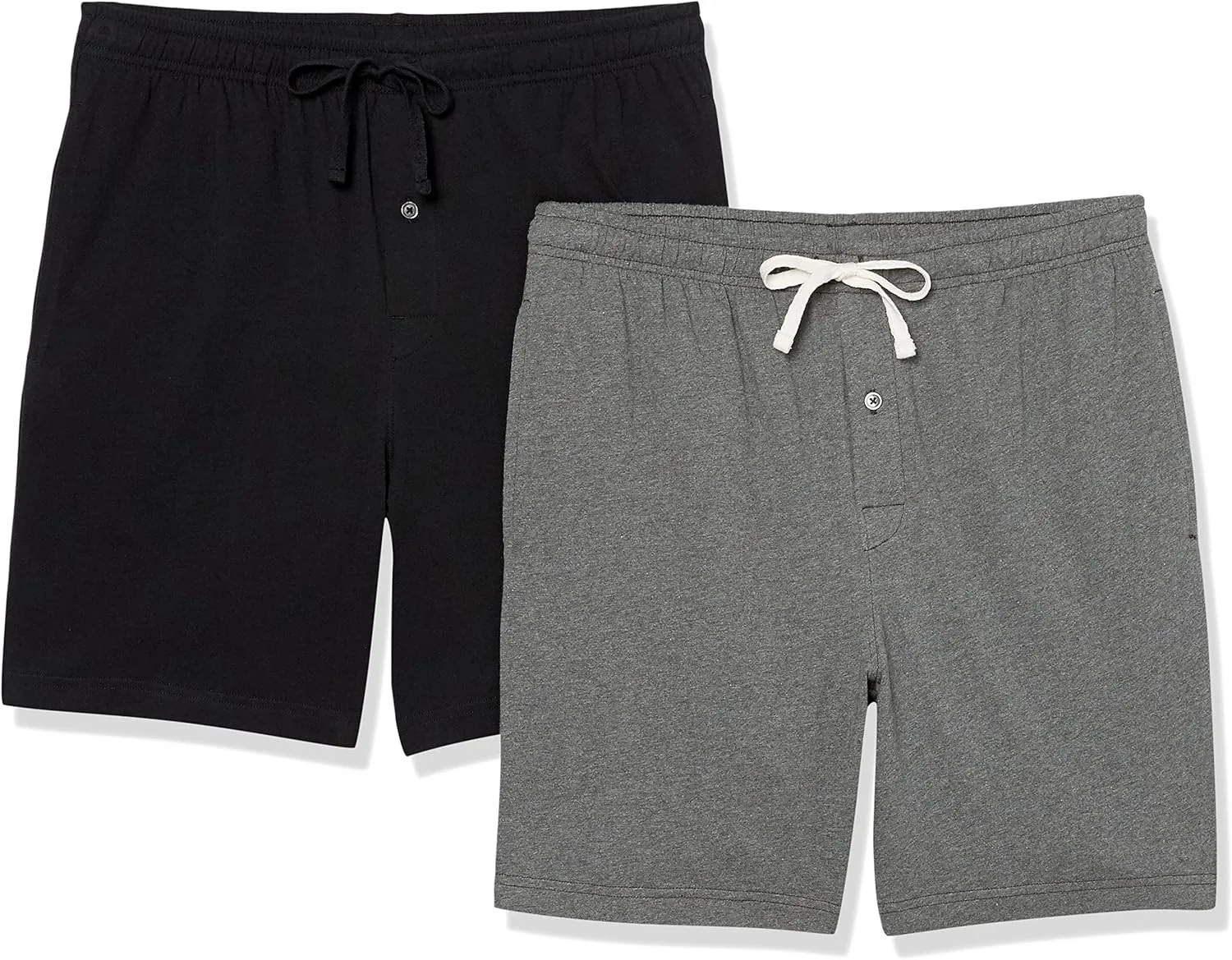 Amazon Essentials Men's 7" Cotton Knit Pajama Shorts, Pack of 2