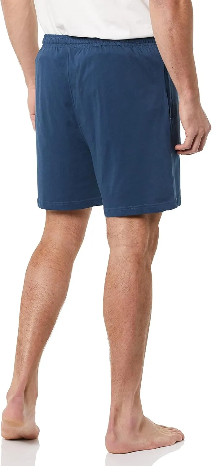 Amazon Essentials Men's 7" Cotton Knit Pajama Shorts, Pack of 2