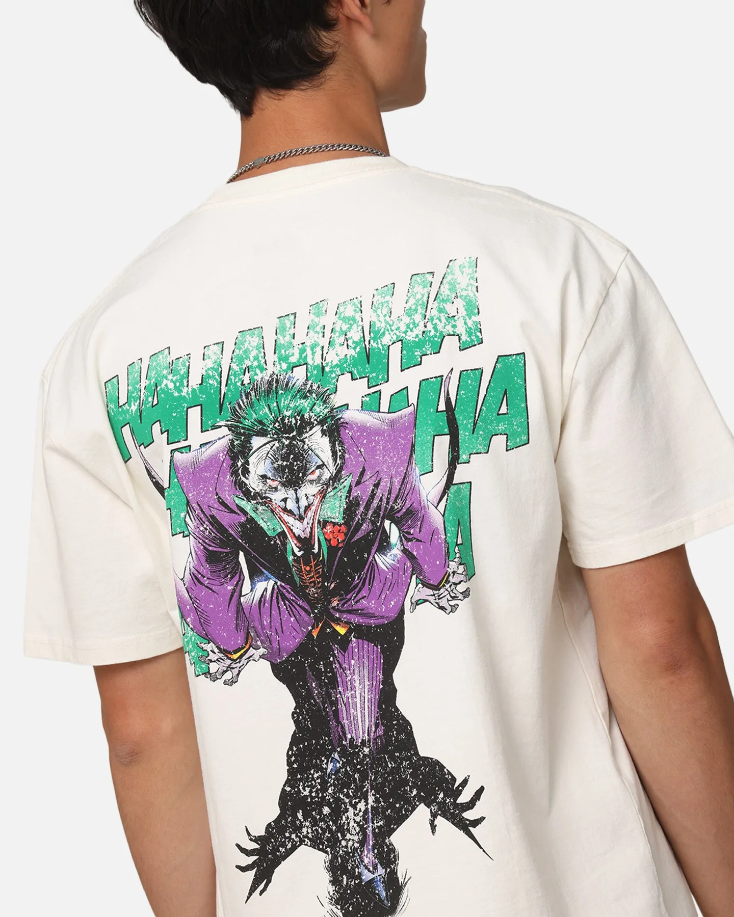 American Thrift X DC Batman The Joker Rings Heavyweight T-Shirt Off White