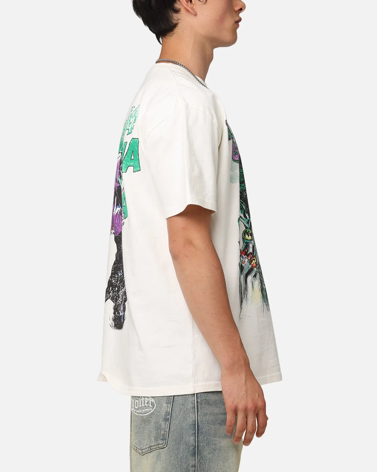 American Thrift X DC Batman The Joker Rings Heavyweight T-Shirt Off White