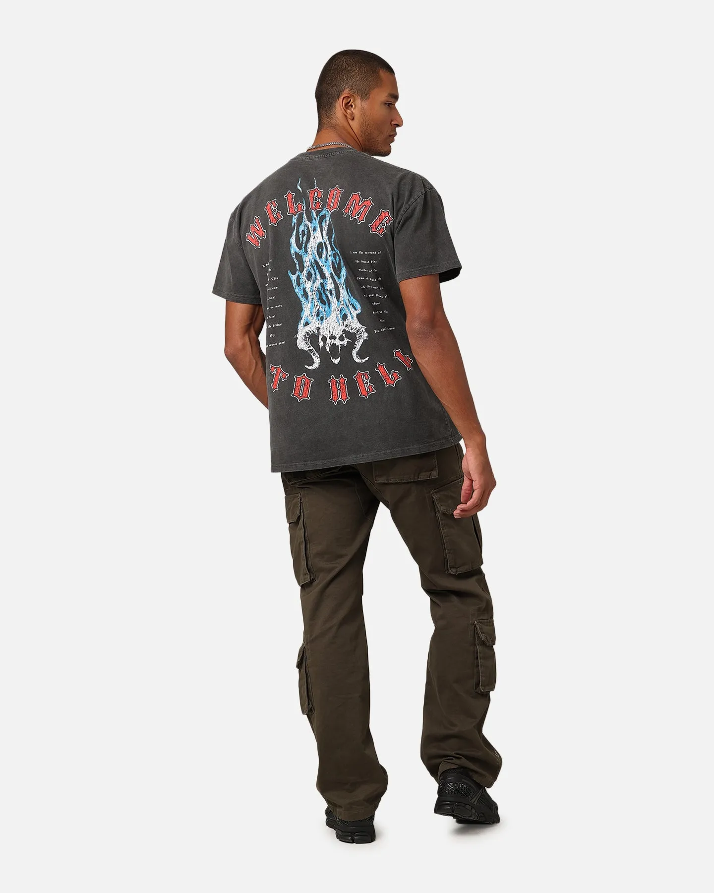 American Thrift X Lord Of The Rings The Balrog Heavyweight T-Shirt Black Wash