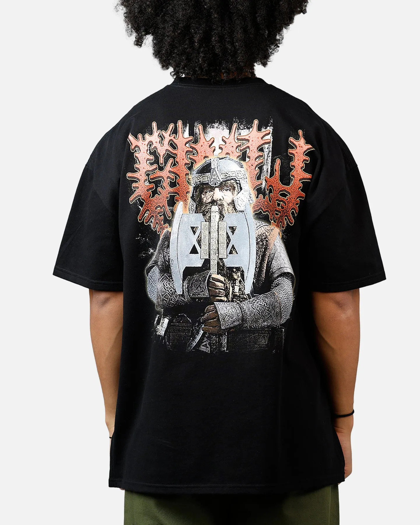 American Thrift X The Lord Of The Rings Gimli Heavyweight T-Shirt Black