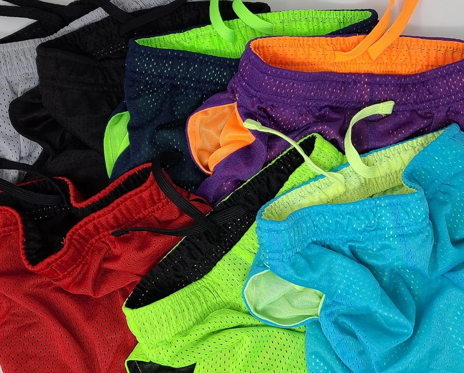 Andrew Scott Boys 3 Pack Active Performance Mesh Style Basketball Sport Shorts