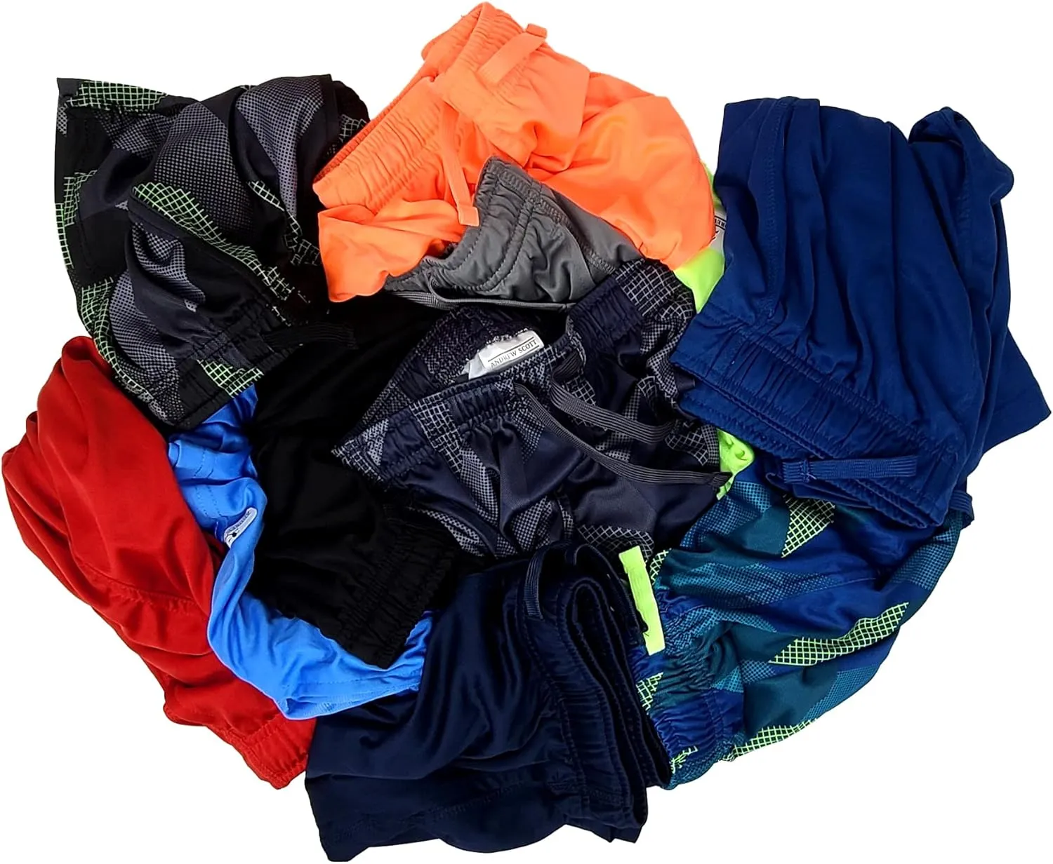 Andrew Scott Boys 3 Pack Active Performance Mesh Style Basketball Sport Shorts