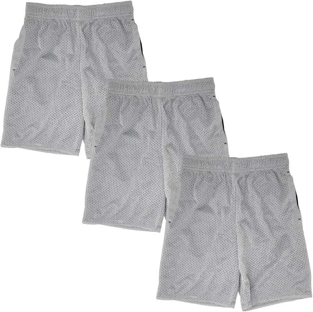 Andrew Scott Boys 3 Pack Active Performance Mesh Style Basketball Sport Shorts