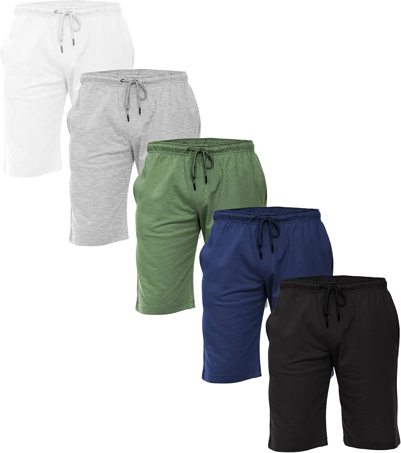 Andrew Scott Men's French Terry Drawstring Shorts|Casual|Lounge | Sweat | Workout | Multi Packs Colors