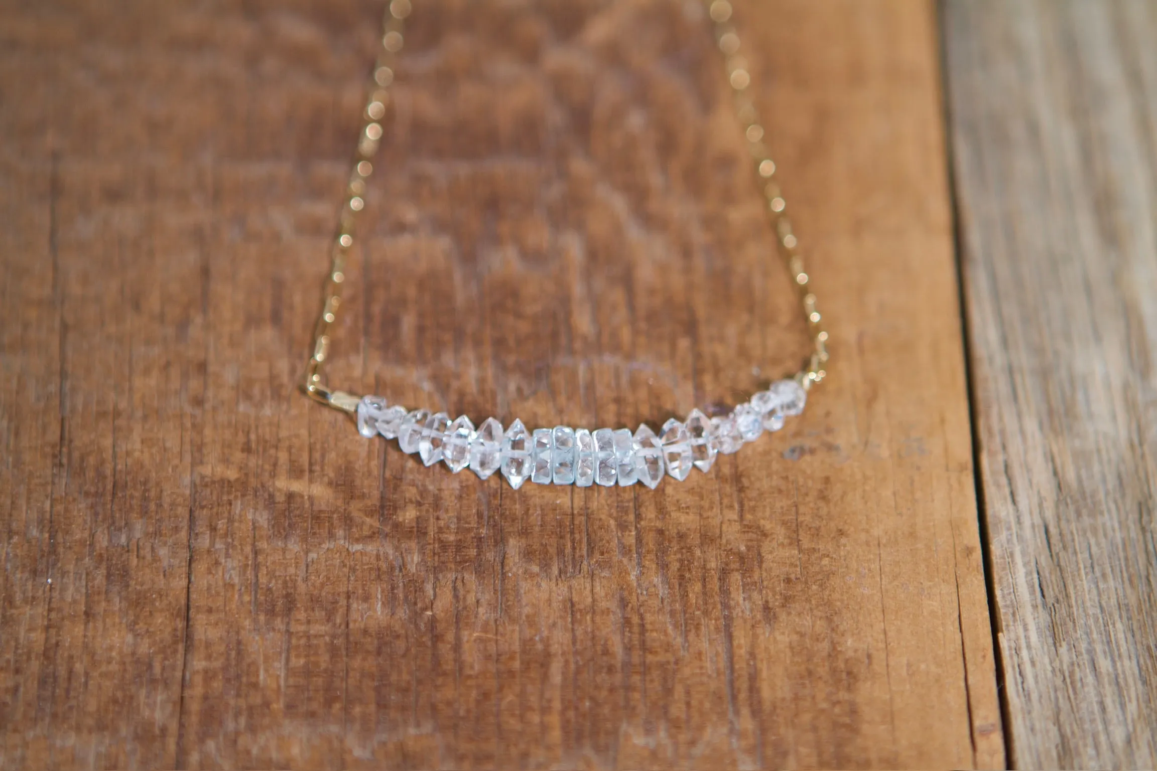 Aquamarine and Herkimer Necklace #80
