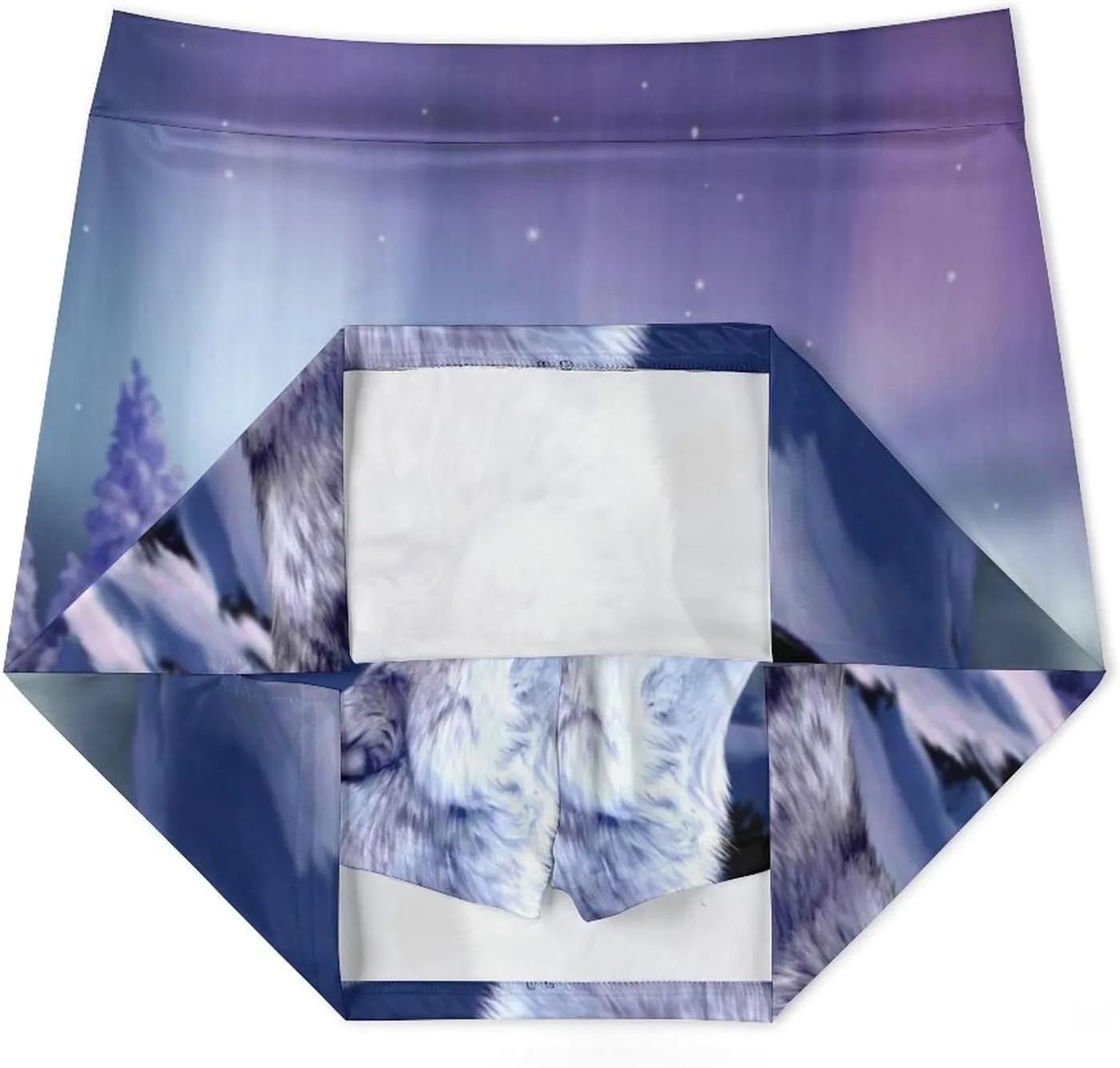 Arctic Aurora Wolf Women's Skorts Casual Tennis Skirts with Pockets Mini Athletic Shorts
