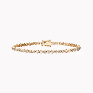 Bezel Set Diamond Tennis Bracelet - 2.15 Carats