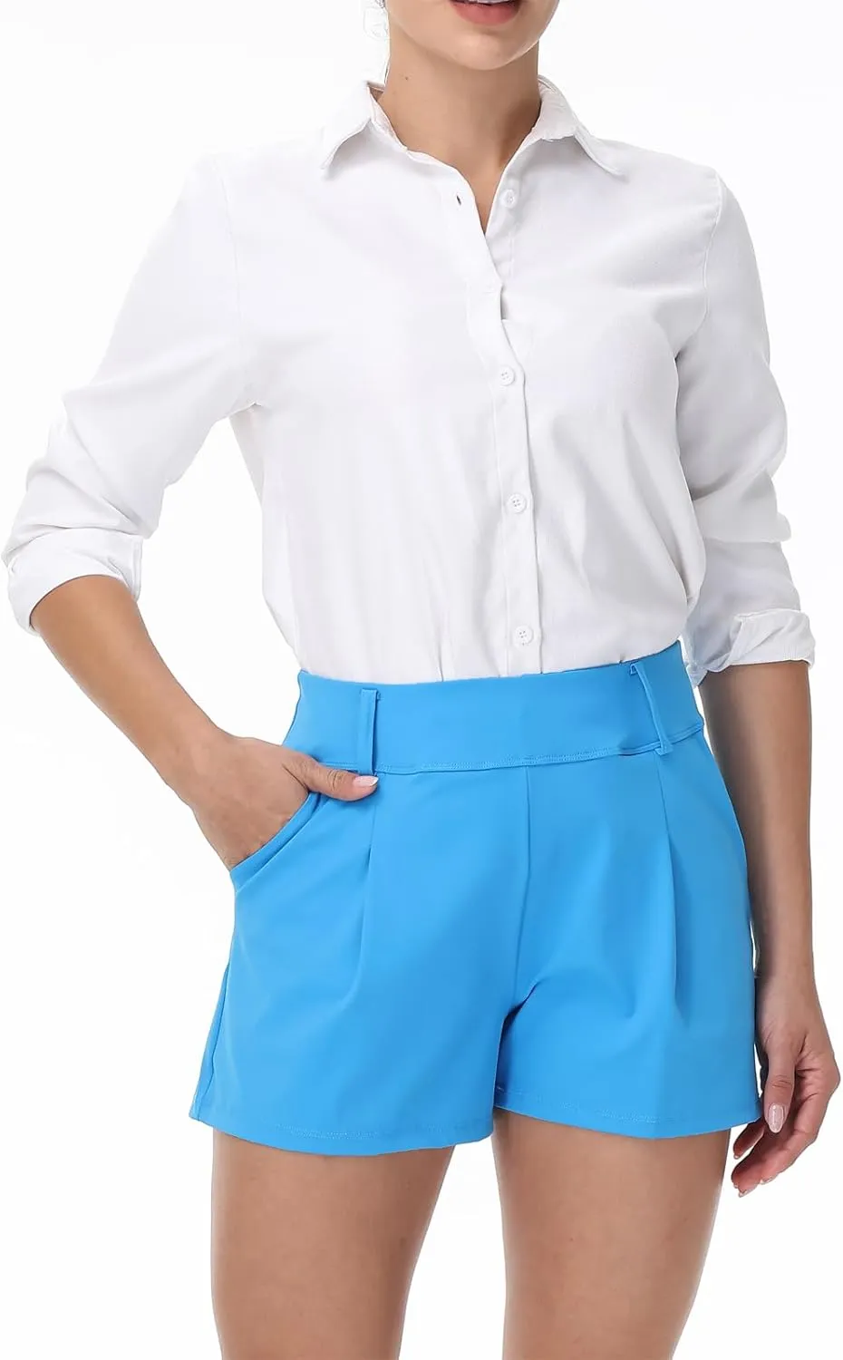 Blaosn Womens Golf Shorts Workout Running Bike Gym Athletic Lounge Work Dress Pants High Waist Cute Clothes Summer Outfits