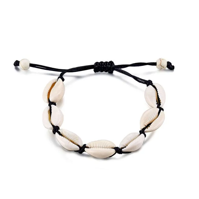 Boho Shell Conch Rope Anklets For Women Delicate Shell Charm Anklet Beach Barefoot Bracelet ankle Leg Chain Foot Anklets Jewelry