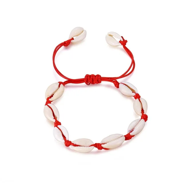 Boho Shell Conch Rope Anklets For Women Delicate Shell Charm Anklet Beach Barefoot Bracelet ankle Leg Chain Foot Anklets Jewelry