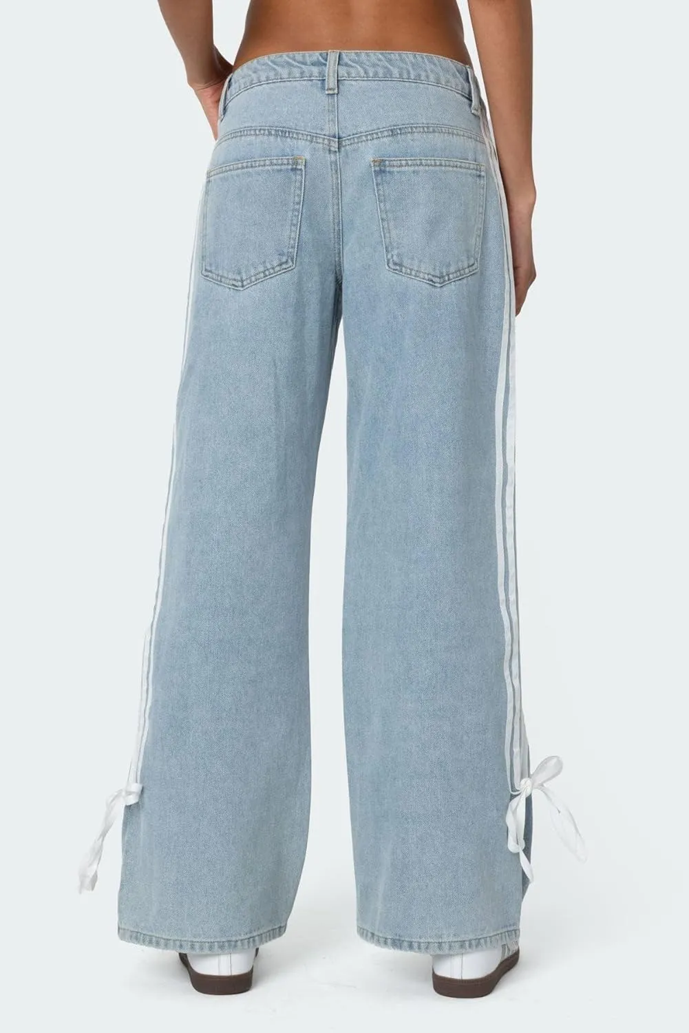 Boyfriend Jeans for Women Y2K Fashion Striped High Waist Wide Leg Denim Pants Casual Vintage Baggy Streetwear Jeans