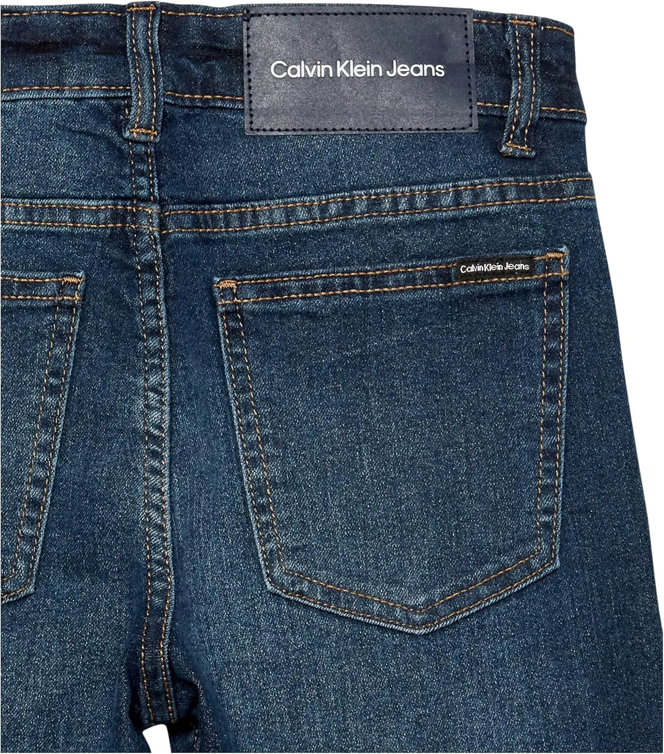Calvin Klein Boys' Relaxed Fit Denim Shorts, 5-Pocket Style, Zipper Fly & Button Closure
