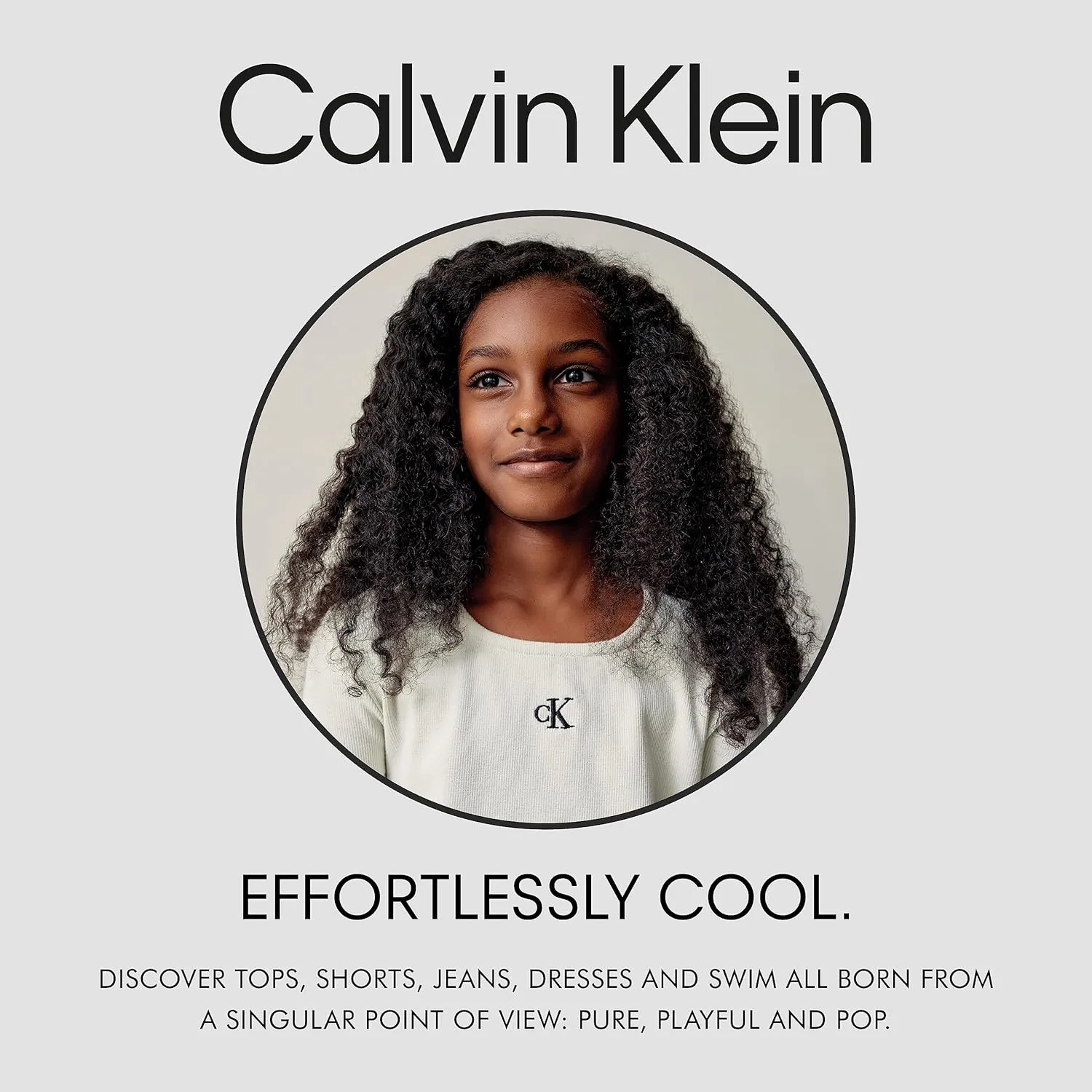 Calvin Klein Girls' Relaxed Fit Stretch Denim Jean Cargo Shorts