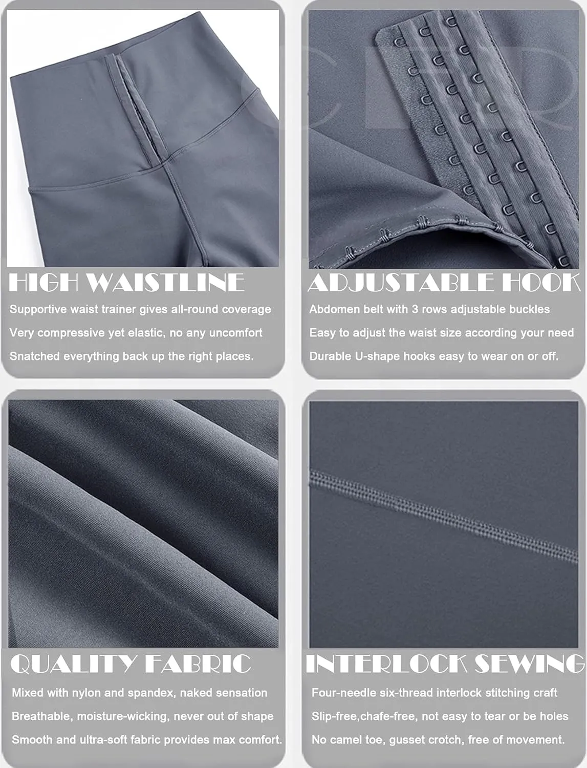 CFR Womens Breasted Corset Workout Leggings High Waist Tummy Control Body Shaper Yoga Pants