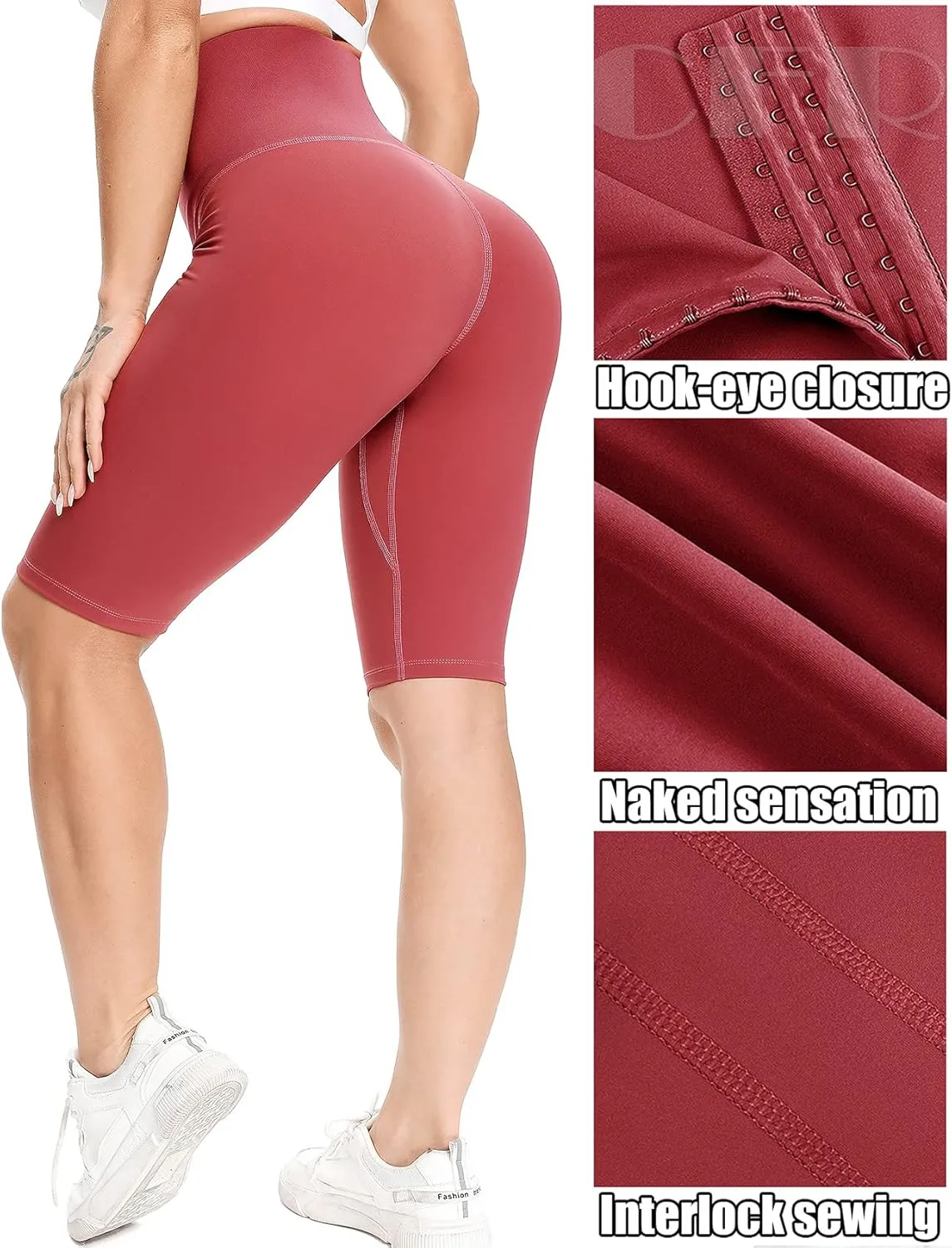 CFR Womens Breasted Corset Workout Leggings High Waist Tummy Control Body Shaper Yoga Pants