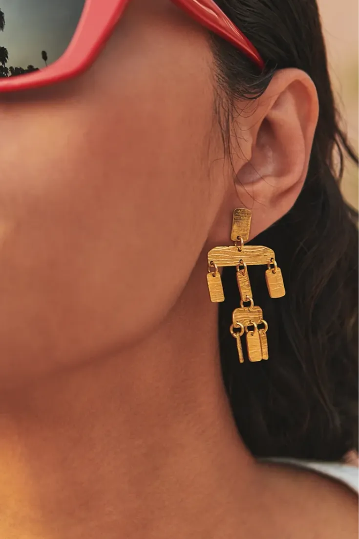 CHANDELIER EARRINGS "IBIZA" GOLD