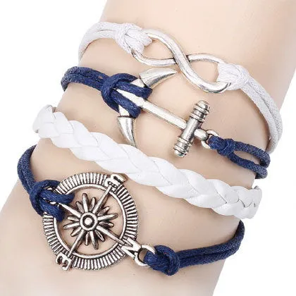 Charm Vintage Multi layer Leather Bracelet