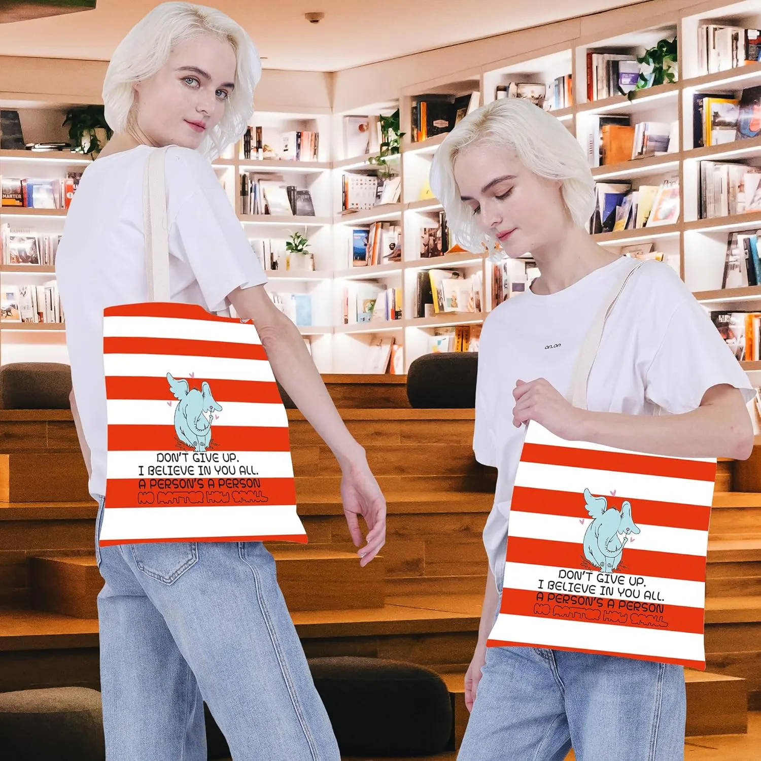 CMNIM DR Gifts DR Inspired Makeup Bag DR Quote Musical Gift for DR Fans A Person No Small Quotes Tote Bag