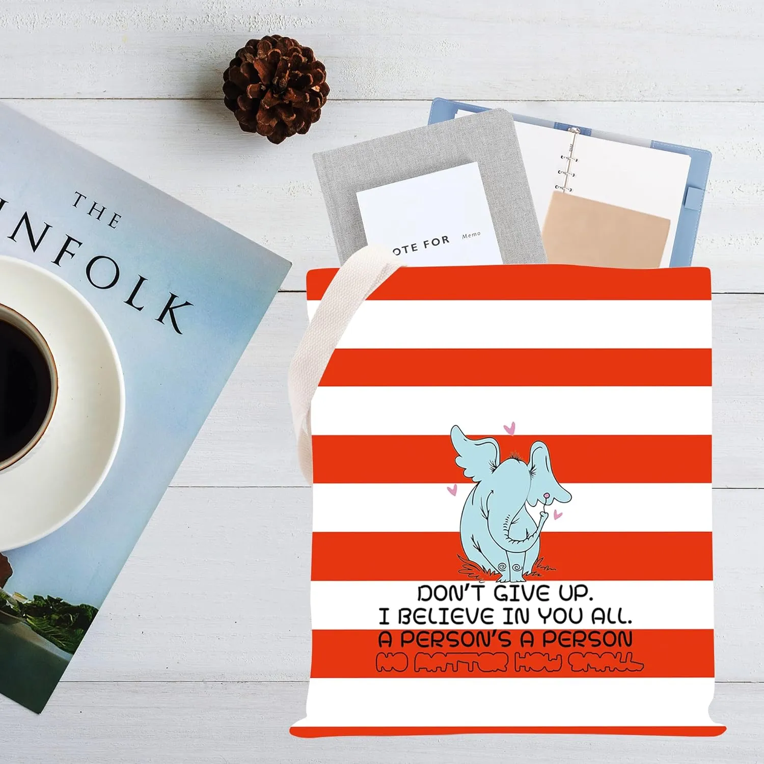 CMNIM DR Gifts DR Inspired Makeup Bag DR Quote Musical Gift for DR Fans A Person No Small Quotes Tote Bag