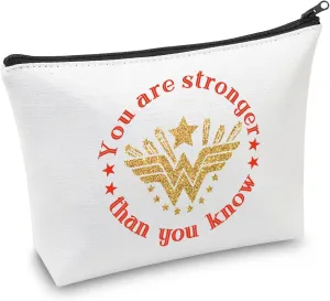 CMNIM Inspirational Wonder Makeup Bag Heroine Gift Movie Fans Inspired Gift for Wonder Fandom Are Stronger Than You Know (Inspirational Wonder MB)