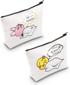 CMNIM Kpop S-Z Merch Dwaekki and Bbokari Inspired Two-Sided Makeup bag I'm Hungry You'Re Always Hunger Kpop SK- Gifts S-Z Fans Gift