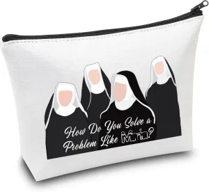 CMNIM Sound Inspired Music Makeup Bag How Do You Solve a Problem Like Mairia Quote Musical Theatre Gifts For Musical Fans Accessory Pouch
