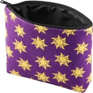 CMNIM Tangle Gold Sun Makeup Bag Sun Princess Inspired Gift Fairytale Themed Gifts for Fans Makeup Zipper Pouch Bag (Gold Sun MB)