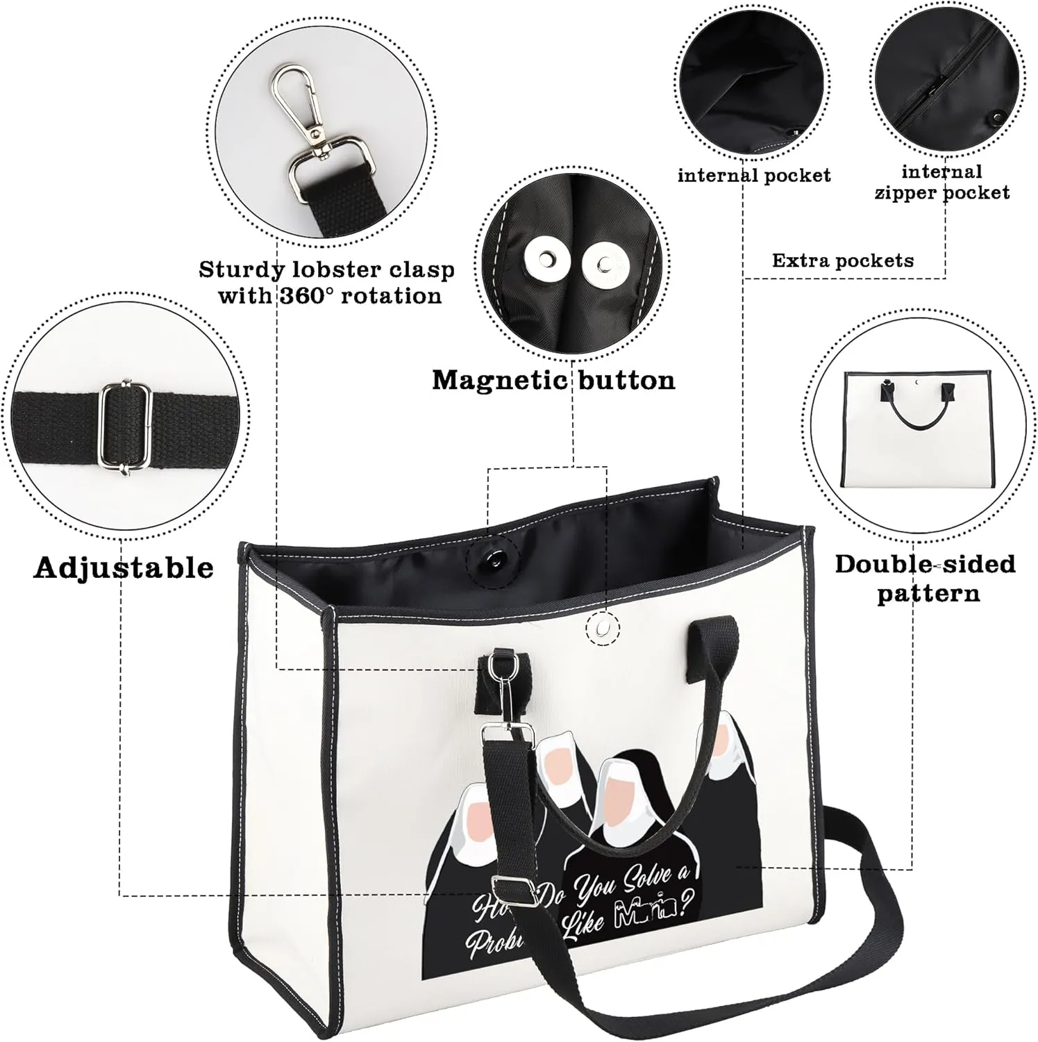 CMNIM The Sound of Inspired Music Makeup Bag How Do You Salve a Problem Like Mairia Quote Musical Theatre Gifts for Musical Fans Accessory Pouch