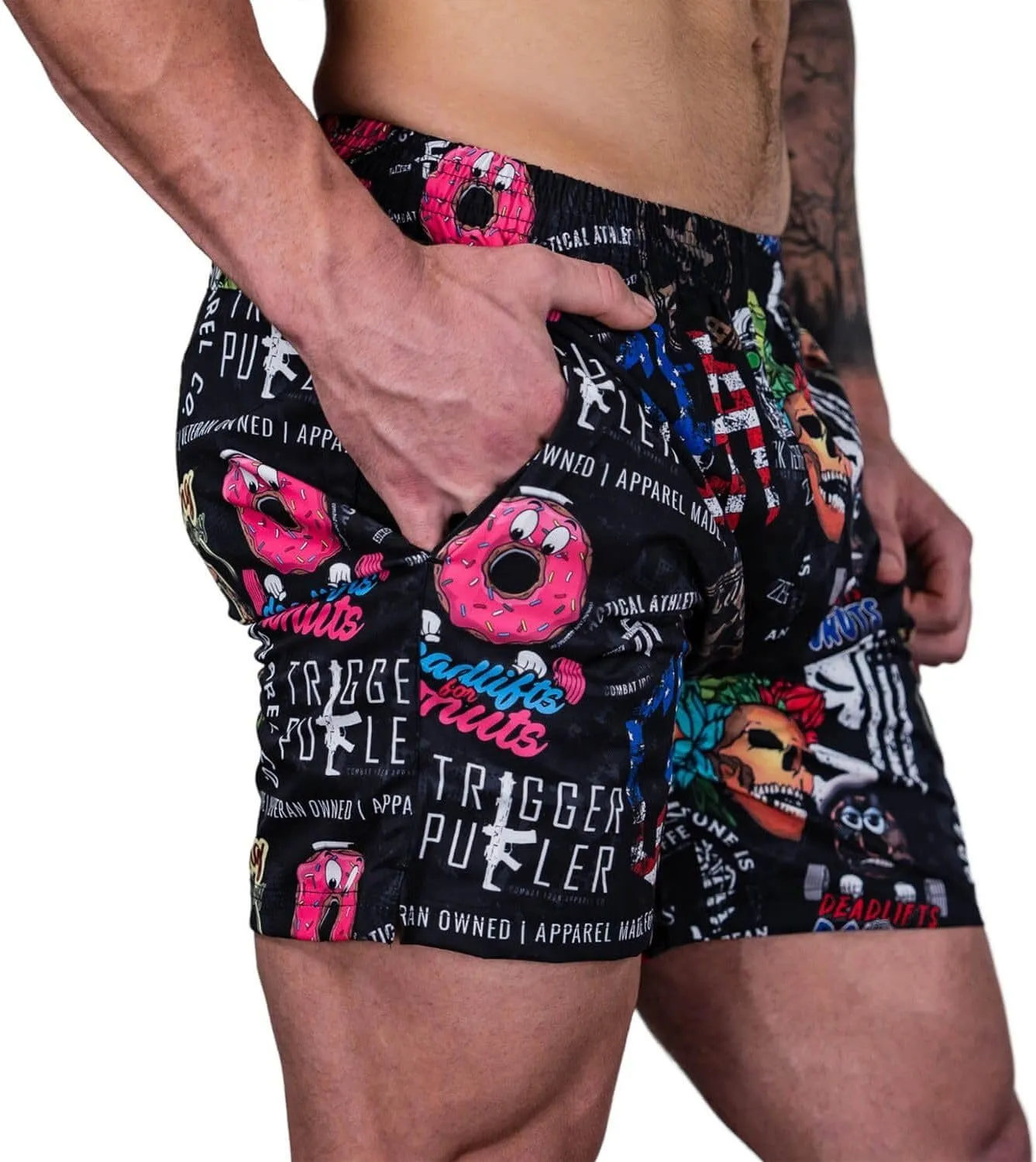 Combat Iron Men's Performance Training Shorts - 5.5 Inseam - Quick Dry Mid Stretch Allowance with Mesh Inner Pockets