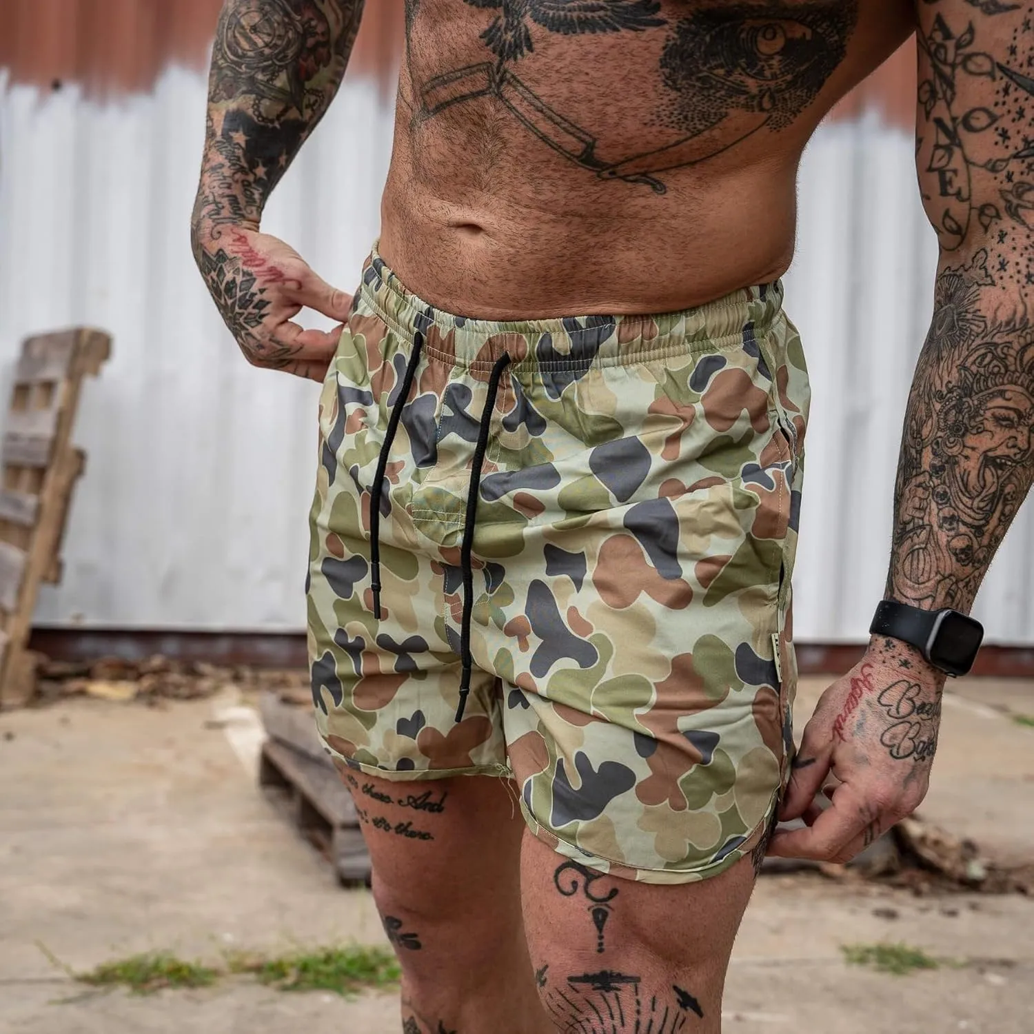 Combat Iron Mens Tactical Athletic Running Shorts | 5.5 Inseam | Lightweight Full Flex Material | 2 Front Mesh Pockets