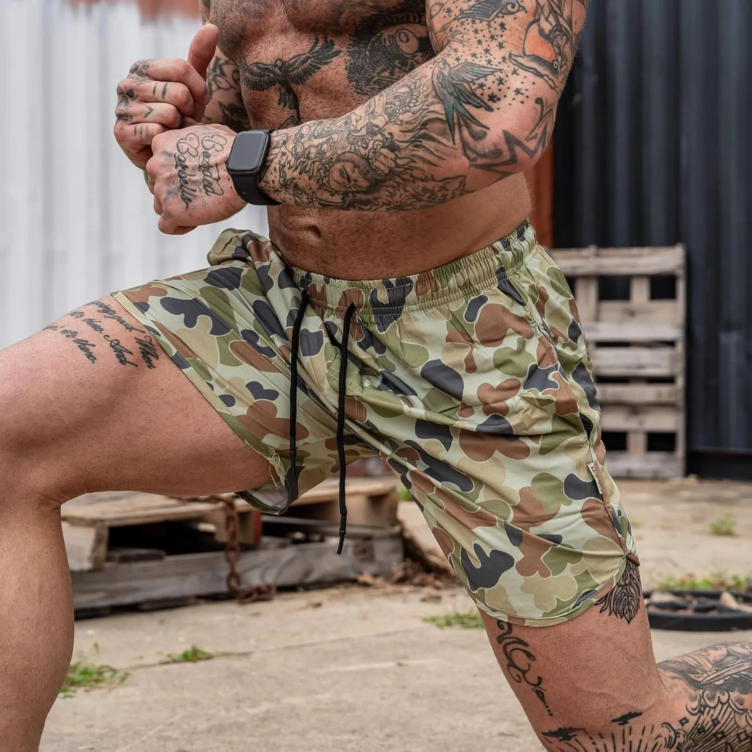 Combat Iron Mens Tactical Athletic Running Shorts | 5.5 Inseam | Lightweight Full Flex Material | 2 Front Mesh Pockets