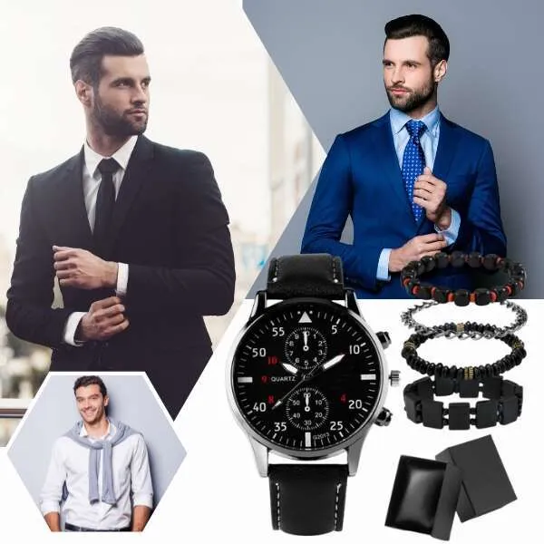 Danesson - Set of a modern watch with 4 bracelets