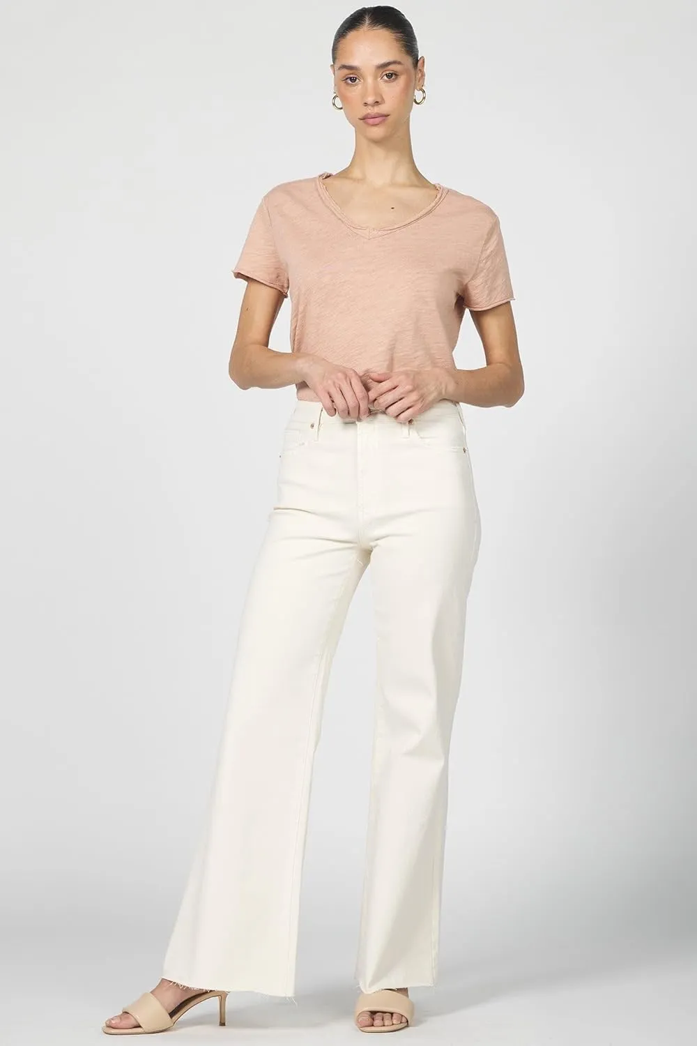 DEAR JOHN Fiona Jeans for Women Wide Leg Mid Rise Jean Full Inseam