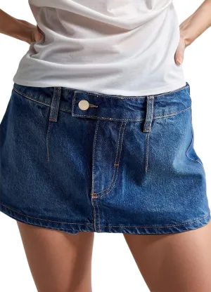 Denim Skort for Women Fashion Stretch mini Jean Skirt with Shorts Y2K Casual Denim Skirts