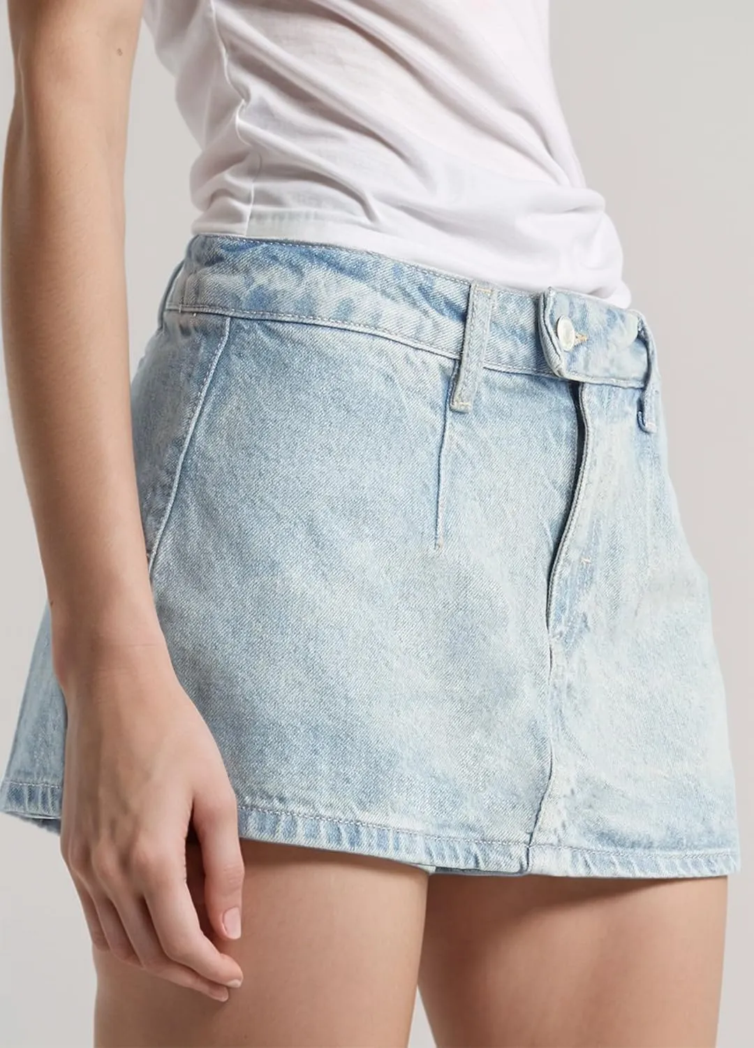 Denim Skort for Women Fashion Stretch mini Jean Skirt with Shorts Y2K Casual Denim Skirts