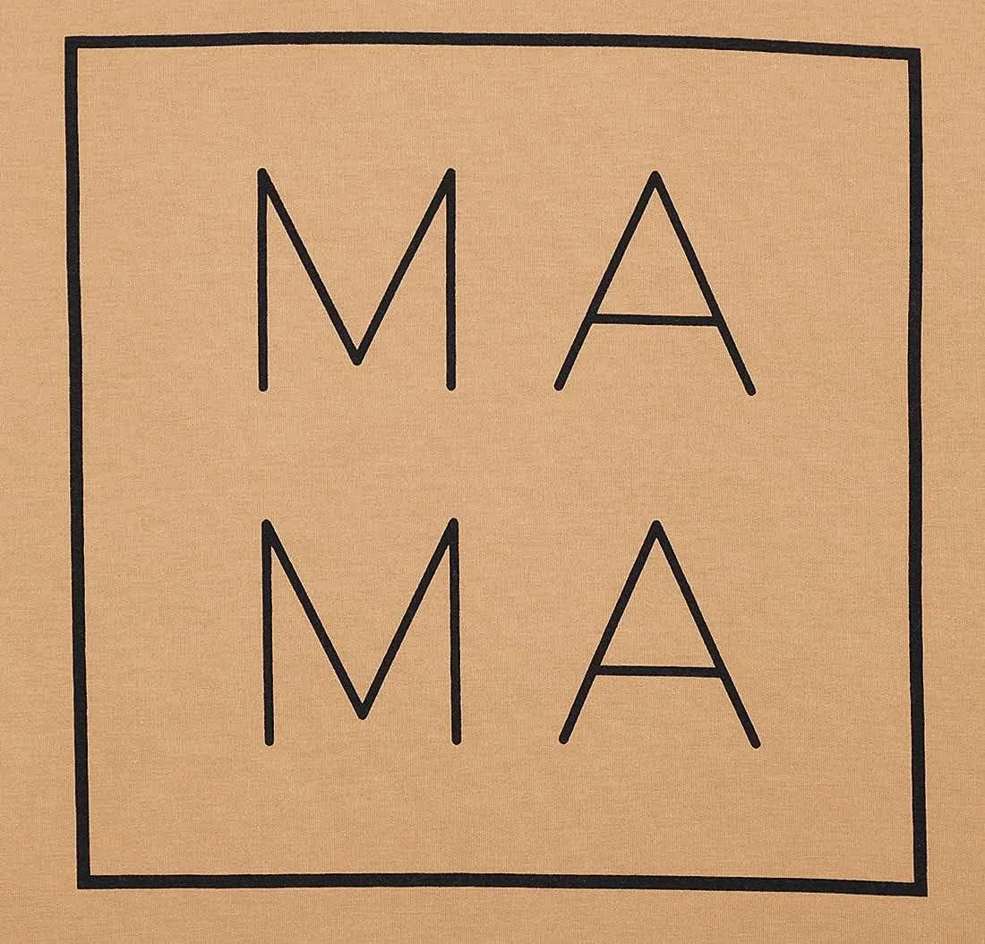 EGELEXY Mama Sweatshirt Women Funny Letter Print Mom Life Blouse Tops Casual Long Sleeve Pullover Tees