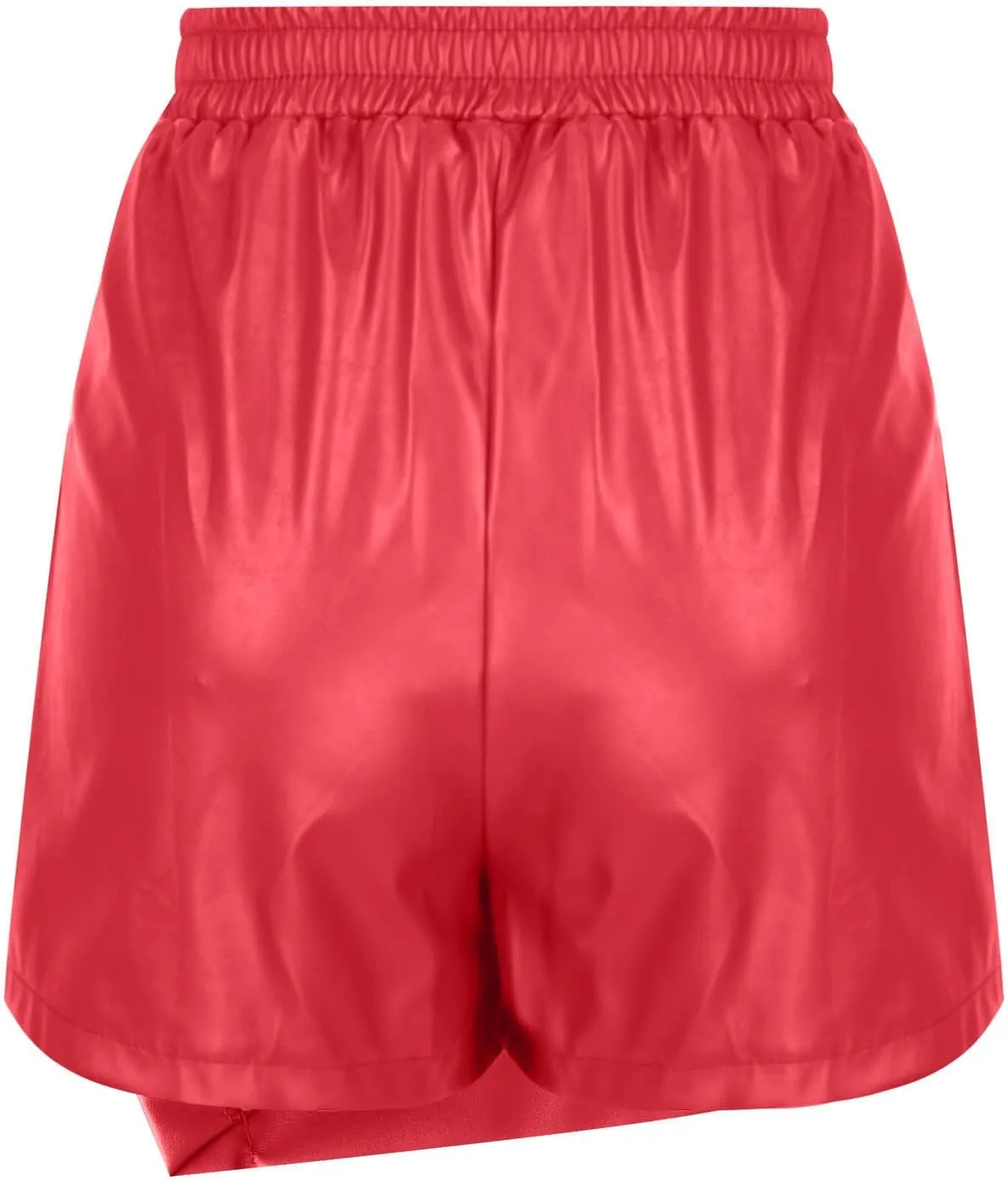 Faux Leather Mini Skirt Women high Waist Wrap Sexy Skirt Ruched Club