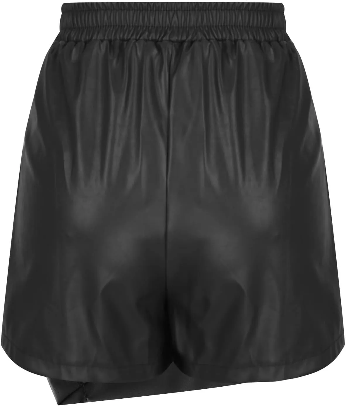 Faux Leather Mini Skirt Women high Waist Wrap Sexy Skirt Ruched Club