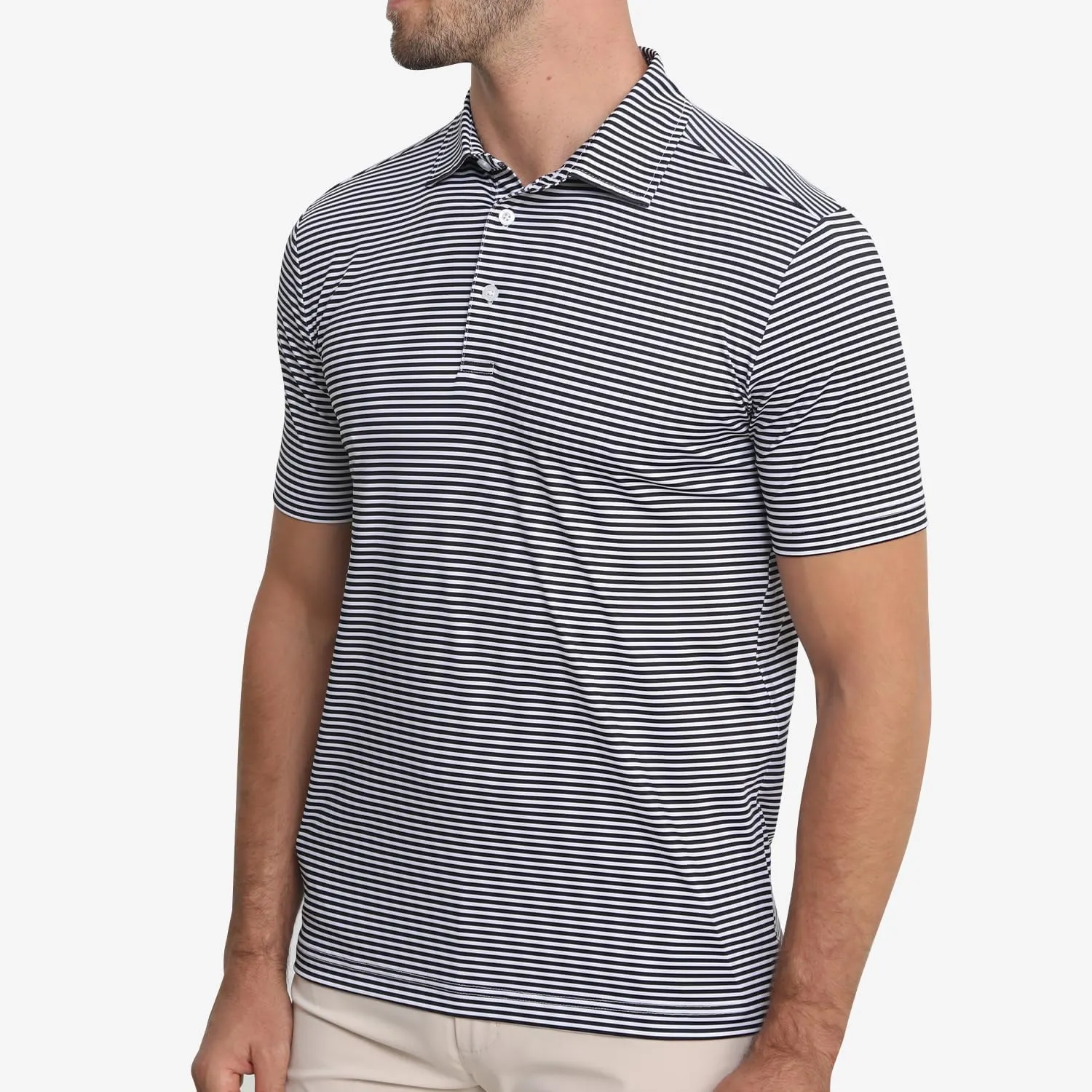 Funky Golf Polo Shirt Mens Performance 4 Way Stretch Quick Dry UPF 50 Polyester Print Short Sleeve Polo Tshirt
