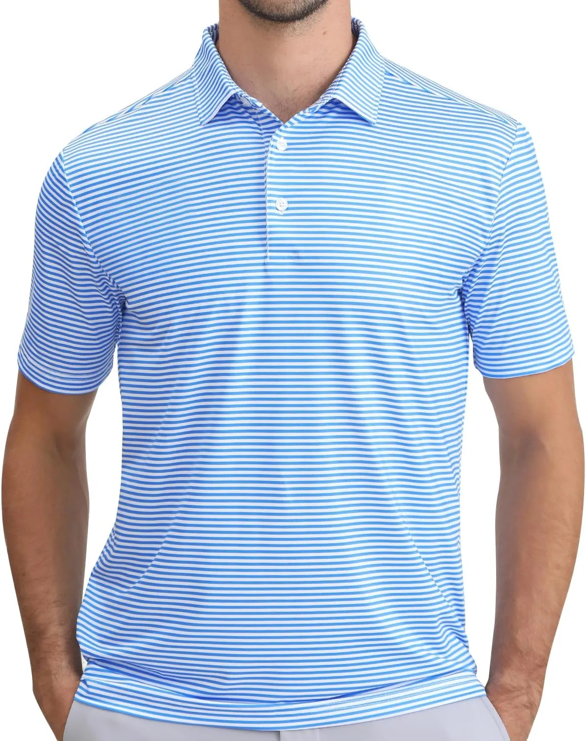 Funky Golf Polo Shirt Mens Performance 4 Way Stretch Quick Dry UPF 50 Polyester Print Short Sleeve Polo Tshirt