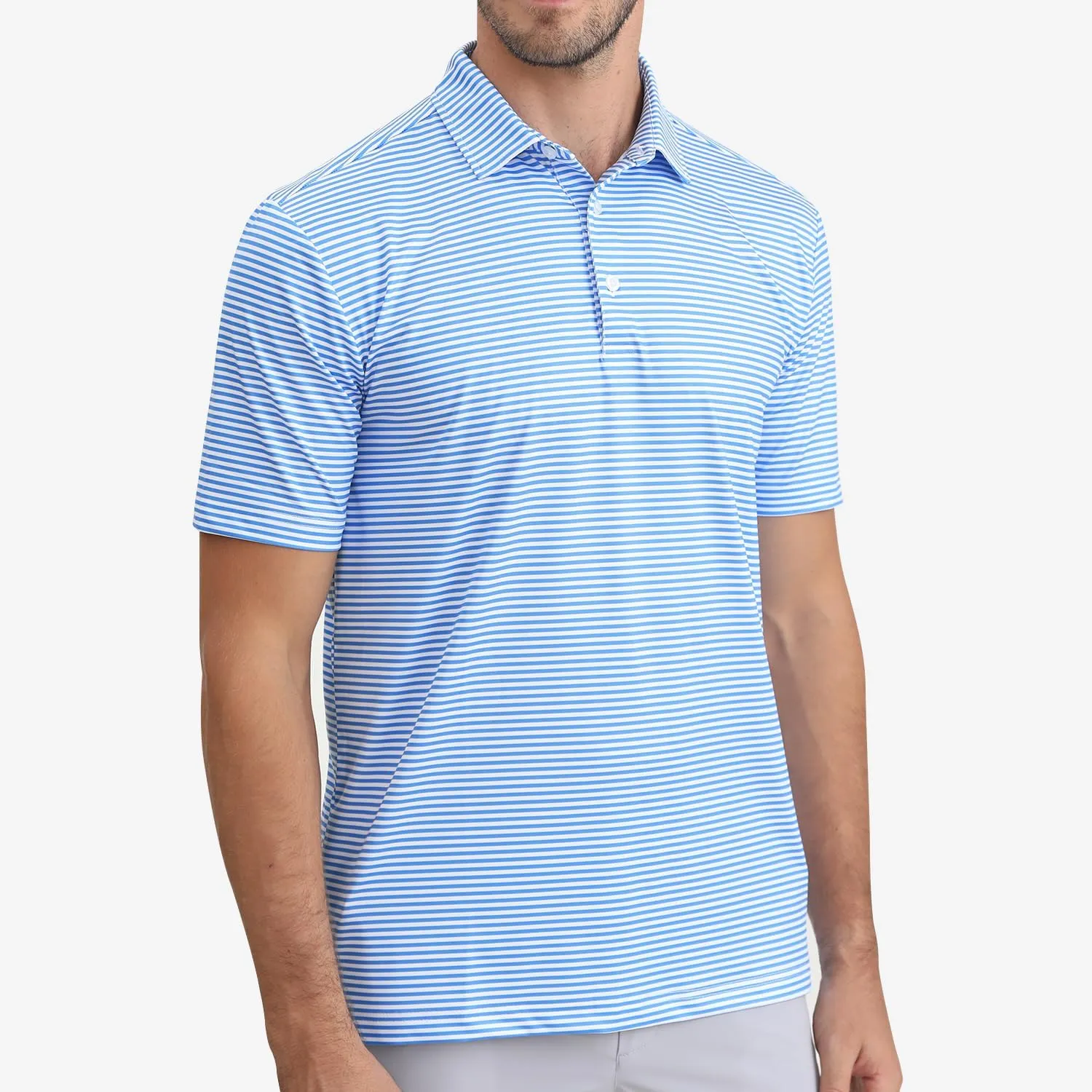 Funky Golf Polo Shirt Mens Performance 4 Way Stretch Quick Dry UPF 50 Polyester Print Short Sleeve Polo Tshirt